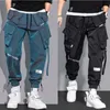 Herrenhosen, Herren-Cargohosen, modische Hip-Hop-Hose mit mehreren Taschen, trendige Streetwear, solide Jogginghose, Pantalones Casuales Para Hombre, 230828