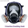 Koruyucu Giyim Küresel 6800 Solunum Gaz Maskesi 3 Portlar Çok Fonksiyonlu Çok Fonksiyonlu Süper Açık Mühürlü Koruyucu Maske Sprey Boya Organik Gaz Güvenlik Maskesi HKD230826