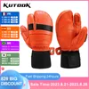 Sports Gloves KUTOOK Goat Skin Winter Ski Mittens Thermal Skiing Snowboard for Men Leather Mountaineering Protection Accessories 230828