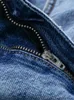 Etekler willshela kadın moda denim mavi katı ön fermuar yarık maksi etek vintage yüksek bel kadın şık bayan 230828