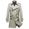 Męskie okopy płaszcze solidne klasyczne męskie płaszcz męski płaszcz plus wiatr wiatrówki Wysokiej jakości Business Casual Wind Płaszcz Mężczyzn M-8XL BF7987 230828