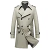 Herren-Trenchcoats, solide, klassische Herren-Trenchcoats, Übergröße, Windschutz, hochwertige Business-Casual-Windjacke, Herrenbekleidung, M-8XL, BF7987, 230828