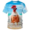 Men's T Shirts Summer Chicken Graphic For Men Streetwear Leisure O-Neck Short Sleeve Tees Shirt Breathable Tops Oversized T-shirts 6XL