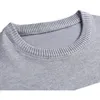 Herrenpullover Herbst Strickpullover T-Shirt Bequemer O-Ausschnitt Langarm Pullover Streifen Patchwork Pullover Lässiger Boden für den Winter 230826