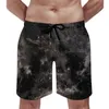 Mäns shorts White Pink Tie Dye Board Abstract Swirl Tie-Dye Casual Short Pants Running Surf Quick Torking Graphic Beach Trunks