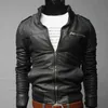 Hommes en cuir Faux cuir mode hommes Cool bomber vestes hommes veste automne hiver col Slim Fit moto en cuir veste manteau vêtements d'extérieur Streetwear 230828