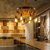 Pendant Lamps Industrial Style Clothing Store Restaurant Rope Pending Lamp Pot Shop Coffee Retro Nostalgic Bar Chandelier