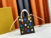 M46653 Genuine Leather DesignerYayoi Kusama Bag Womens Bag BB Handbags Lady Purse Painted Dots PETIT Sac Plat Shoulder Speedy Bags