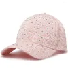 Ball Caps Gypsy Rhinestone Flower Baseball Cap Spring and Summer Fashion Wszechstronna zewnętrzna filta przeciwsłoneczne Strafle Hats Hats Gorras