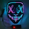 Partymasken Halloween-Maske mit LED-Leuchten, gruselige Maske für Festival, Cosplay, Halloween, Kostüm, Maskerade, Partys, Karneval, Geschenk FY7943 285r