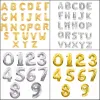 Новые 16-дюймовые алюминиевые воздушные шары Золотой серебряный цвет Алфавит буквы A-Z и арабский номер 0-9 Фольгарный воздушный шар.