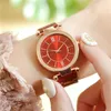 Relojes de pulsera de marca para mujer, reloj con correa de acero, calidad superior, moda de lujo, cuarzo, relojes de pulsera de ocio simples, regalos de gota