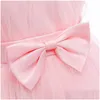 Girl'S Dresses Girls Princess Baby Dress For Born Tle Tutu 1St Birthday Christening Gown Infant Toddler 1 2 Year Baptism Party Drop Dha5C