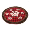 Kerstversiering 1pcs Pluche Boom Rok Decoratieve Sneeuwvlok Patch Plaid 120CM Rand slijtvaste Deken 2023