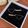 Classic Triangle Letter Hairpins Girl BB Side Clips Barrettes Simple Elegant One Clips Personality Side Clips Wholesale