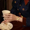 Wristwatches Roman Vintage Artistic Women's Small Gold Watch Light Luxury Fashion Decorative Casual Elegant High Quality