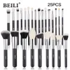 Make-up gereedschap BEILI Zwart Geitenhaar Professionele Penselen Set Foundation Concealer Oogschaduw Blending Make Up Brush brochas maquillaje 230828