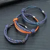 Braccialetti con ciondoli MKENDN Moda Sport Campeggio Paracord Corda Bracciale in pelle Uomo Donna Gioielli nautici impermeabili regolabili Regali