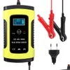 Overige auto-elektronica Auto Fl Matic-acculader Digitaal 12V/24V 8A LCD-scherm Vermogen Pse-reparatieladers Nat Droog Loodzuur Batte Dhdpo