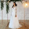 Robes sexy urbaines RODDRSYA Appliques manches longues robes de mariée col en V dentelle dos nu robe de mariée Tulle vestido noiva bohme sur mesure 230828