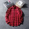 Men's Casual Shirts 2023 Shirt For Men Regular Fit Buttons Campus Style Fashion Trend Flannel Plaid
