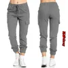 Mężczyźni s dżinsy solidne jogger kobiety Smargo Spodnie Multi Pocket sznurka elastyczna talia kobiet sportowy