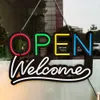 Led OPEN Neon Light Sign Dimmable Neon Hanging up for Bar Cafe Store Shop Window Business Signs 55 x 35 cm HKD230825