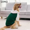 Abbigliamento per cani OIMG Maglione per animali domestici tinta unita non stampato Patchwork bicolore Felpa con cappuccio per cani di taglia media Golden Retriever Husky Labrador Vestiti 230828