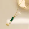 Подвесные ожерелья натуральный камень имитация жемчужное ожерелье для животных для женщин милые сладкие дамы