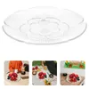 Plates Transparent Petal Fruit Plate Storage Tray Clear Plastic Dinner Acrylic Fruits Round Serving