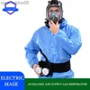 Vêtements de protection Masque à gaz d'alimentation en air électrique portable Respirateur chimique complet pour la sécurité du travail Polissage Soudage Pulvérisation Protection de sécurité HKD230826