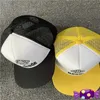 Ball Caps 2023SS schwarz gelb Kappe Typ Trucker Mann Frauen 1 1 bestickte Spatenkappe mit Kappe