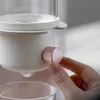 Vattenflaskor Tekanna Japanesestyle Glass TEAPOT Modern Flower Drip Filter Forthy Ground Coffee Pot redskap 230828