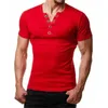 Męskie koszule letnie sport t dla mężczyzn solidne koszulę top koszulę v bluzka bluzka raglan rękaw