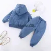 Ensembles de vêtements Hiver épais chaud garçons vêtements ensemble sweat à capuche pantalon costume pour enfants résister au froid sévère enfant en bas âge tenue x0828