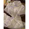 Vêtements ethniques Blanc Rétro Qipao Filles Jeune Violet Amélioré Cheongsam Chi-pao Femme Été 2023 Robe traditionnelle chinoise