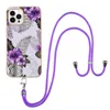 32Designs Marble Soft IMD TPU Fundas cromadas para Iphone 15 Pro Max 14 Plus 13 12 11 Samsung S23 FE A24 Flower Bling Scale Plating Granite Stone Cover Crossybody Strap