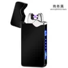 New Dual Arc Windproof Flameless Lighter with LED Power Display USB Touch Ignition Metal Plasma Gifts for Men K9UM