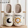 ASIFN Meet Me At Midnight Slippers Taylor Style Cozy Comfortable Embroidered Slides Soft TS Swifties Music Tour Houseshoes T230824