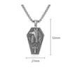 Pendant Necklaces Men's Hip-hop Cross Retro Punk Death Anubis Skeleton Head Life Symbol Anka Talisman Easter Party Jewelry