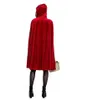 Robe du petit chaperon rouge avec cape pour Halloween, style gracieux, européen et américain