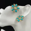 Designerörhängen för kvinnor diamantblad blommor gröna örhängen smycken bröllop gåvor g g