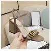 Classic High heeled sandals party 2024 leather women Dance shoe designer cowhide sexy heels Lady Metal Belt buckle Thick Heel Woman shoes Large size 35-42 With box