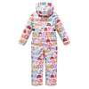 Tute da sci Bambini Neve Inverno Outdoor Tuta da sci calda Stampa per bambini con cappello Tuta impermeabile antivento per ragazze e ragazzi 230828