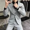 ( Jacket + Vest + Pants ) 2022 Spring Autumn Luxury Men Stripe Suits Groom Wedding Tuxedo Mens Work Party Slim Fit Suit 3 Piece Q230828