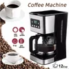 Manual Coffee Grinders Machine 12 Cup Espresso Maker Household Office With Steam for Cappuccino Latte 220V240V 230828
