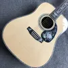 2023 Nouvelle guitare acoustique 41" à 6 cordes. Placage épicéa et dos et éclisses en palissandre, touche en ébène, incrustation de coquille d'ormeau, super deluxe. Guitare entièrement solide