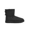 Designer-Schneestiefel für Damen, Australia Girl, klassischer kastanienbrauner Winterstiefel, halber Knöchel, volles Fell, flauschige Pantoletten, warme Stiefeletten