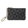 Plånböcker Luxury Coin Purse Mini med kedjededdragare Ladie Small Money Plånbok Male Key Storage Bag Handväska