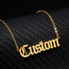 Regalo personalizzato per gioielli di moda con ciondolo in acciaio inossidabile con collana personalizzata con nome personalizzato Hip Hop